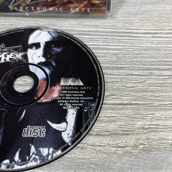 WCW Mayhem Sony PlayStation 1 PS1 Complete w/ Manual Black Label Tested - Picture 5 of 16